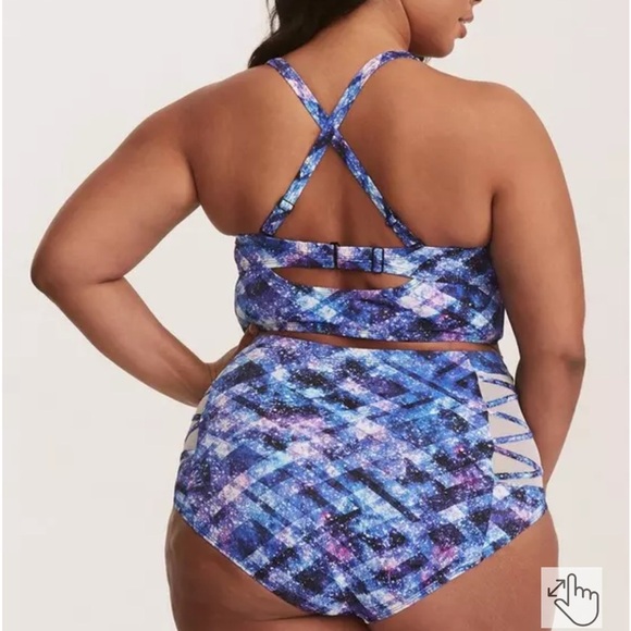 NWOT Torrid Vixen Underwire Push-Up Swimsuit Bikini Set High Waist Bottoms 1X - Picture 3 of 11